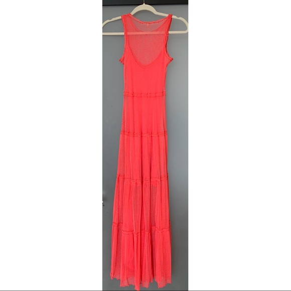 Guess Los Angeles Sleeveless Maxi Dress Red XXS - Picture 4 of 7